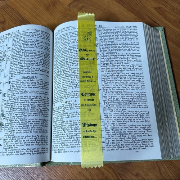 Decorative Holy Bible with Colorful Border 1971 Large Green Gold Font Red Letter - Picture 6 of 15